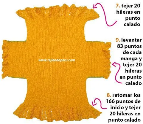 Bolero o mañanita con bonos calados tejido en dos agujas o palitos ... Bolero o mañanita con bonos calados tejido en dos agujas o palitos ...