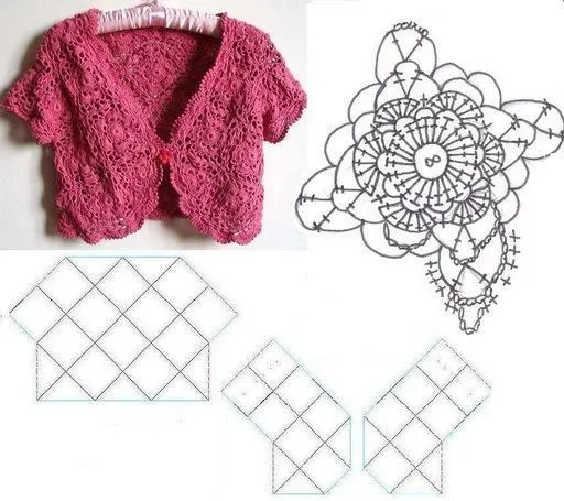 Bolero tejido a crochet con patrones - Imagui Bolero tejido a crochet con patrones - Imagui