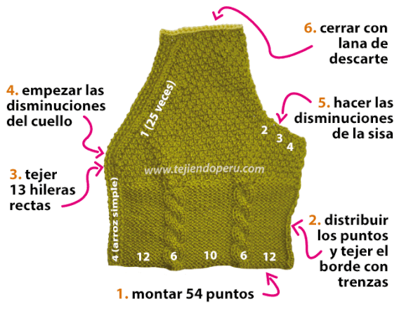 Bolero con trenzas para niñas - Tejiendo Perú Bolero con trenzas para niñas - Tejiendo Perú