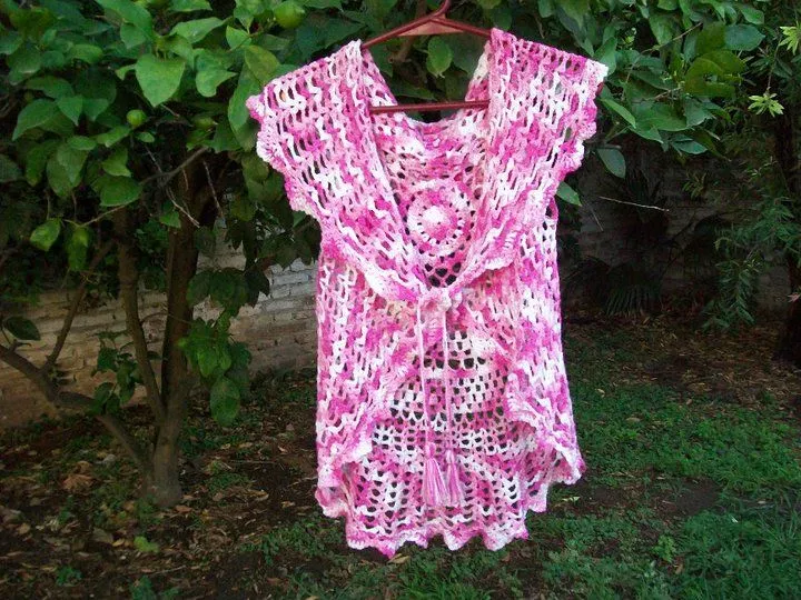 Bolero tejido a crochet redondo - Imagui