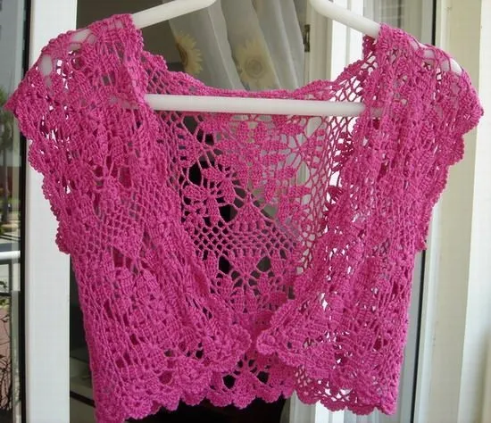 Bolero rosa, fácil y hermoso… | Mi Rincon de Crochet Bolero rosa, fácil y hermoso… | Mi Rincon de Crochet