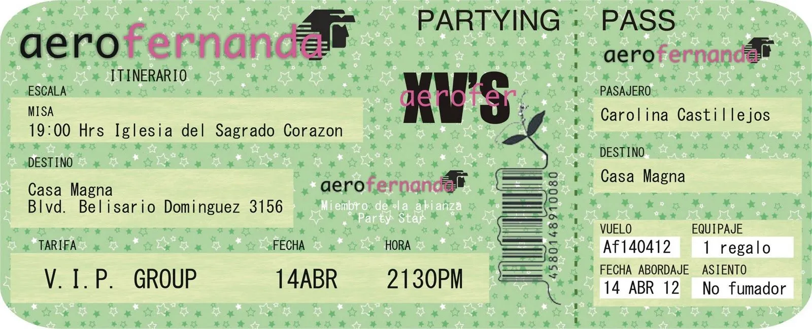 POP Taller de Diseño: Invitaciones para XV's (Boleto de Avión) POP Taller de Diseño: Invitaciones para XV's (Boleto de Avión)