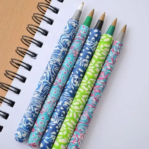 Bolígrafos decorados con arcilla polimérica - Guía de MANUALIDADES Bolígrafos decorados con arcilla polimérica - Guía de MANUALIDADES