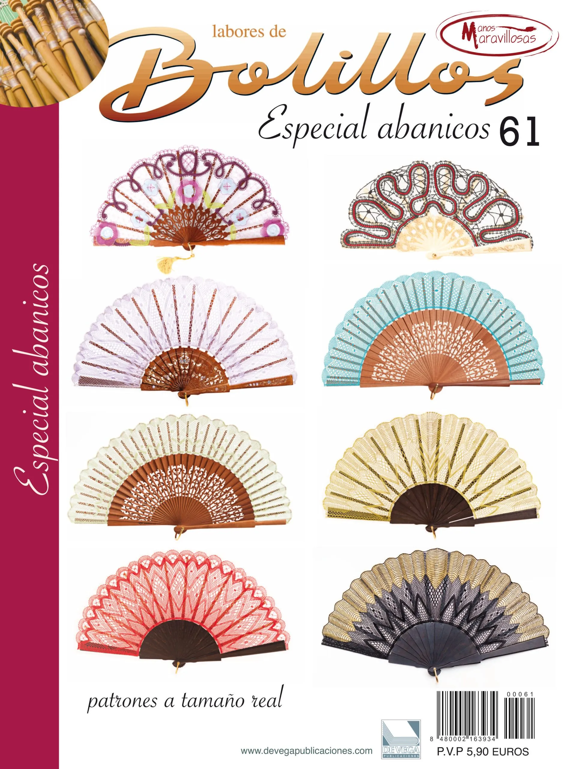 Bolillos 61. Especial Abanicos 7 patrones - Manos Maravillosas