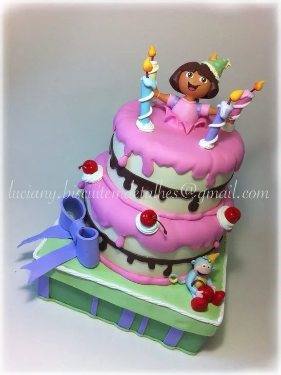 Bolo cenográfico: Dora Aventureira | Festa Infantil - Dora ... Bolo cenográfico: Dora Aventureira | Festa Infantil - Dora ...