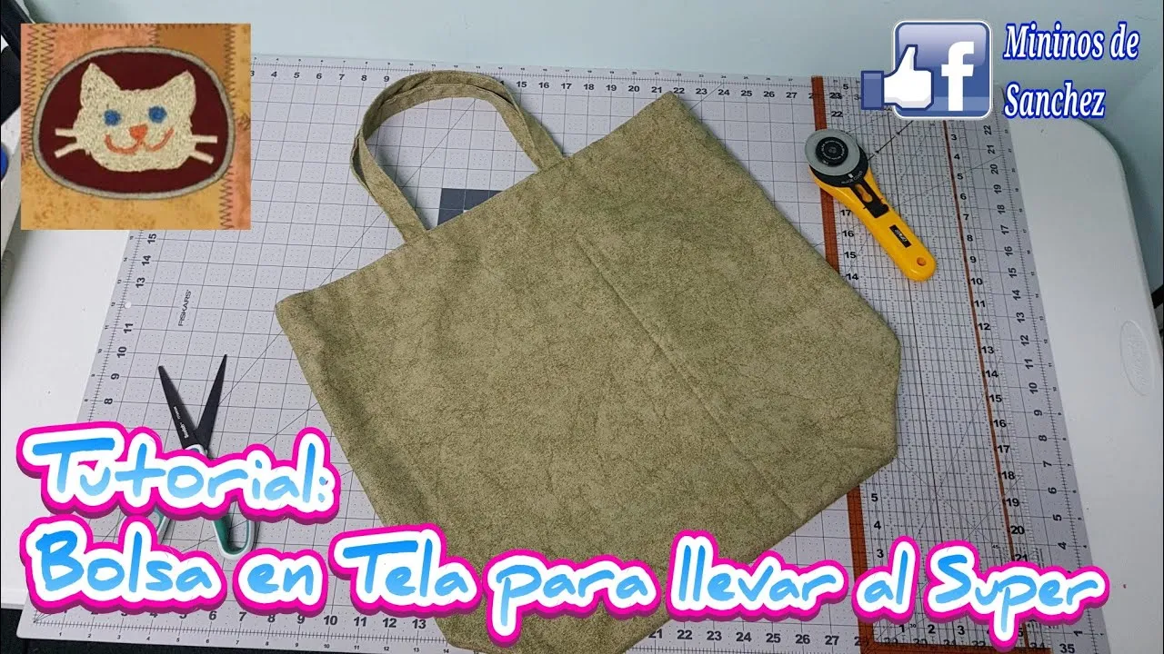 Como hacer Bolsa para las Compras en Tela - YouTube Como hacer Bolsa para las Compras en Tela - YouTube