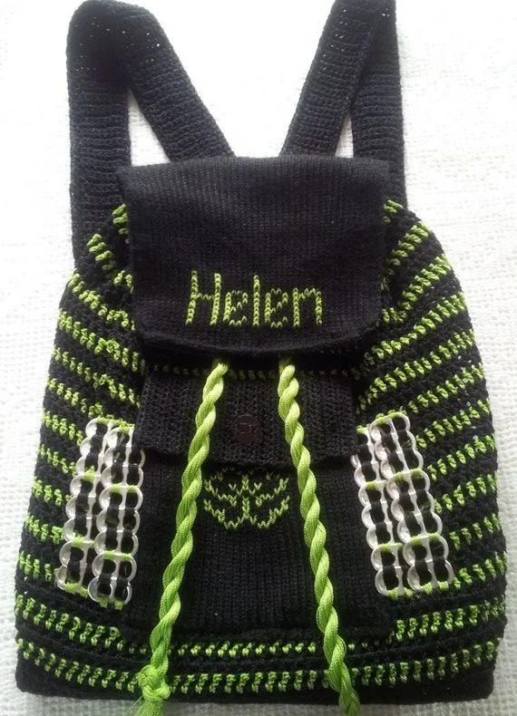 Bolsa Crochet con Fichas Mochilla Tejida con por LaBufandaLLC Bolsa Crochet con Fichas Mochilla Tejida con por LaBufandaLLC