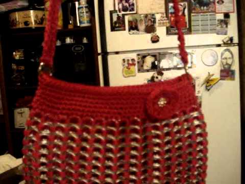Como hacer una bolsa con fichas de aluminio: Bolso Queta parte 1 ...