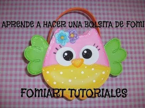 Como hacer una bolsa de fomi para dulces - YouTube