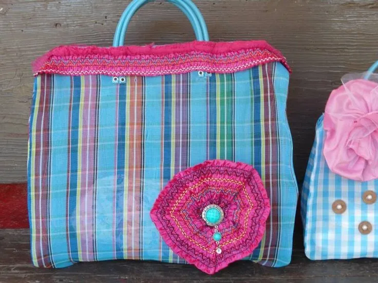 Bolsa de mandado decorada | Bolsas decoradas | Pinterest