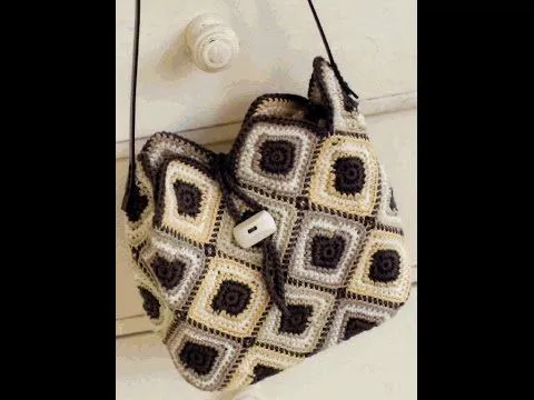 Bolsa Motivos Cuadros a Crochet - YouTube