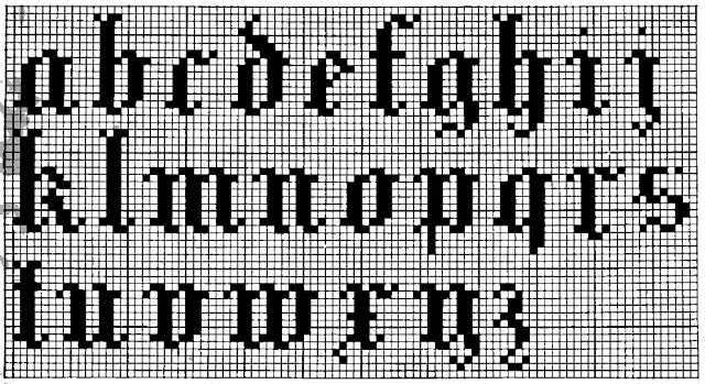 Letras goticas en puntos - Imagui