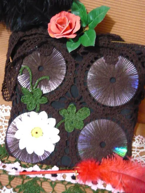 Bolsas tejidas con cd - Imagui