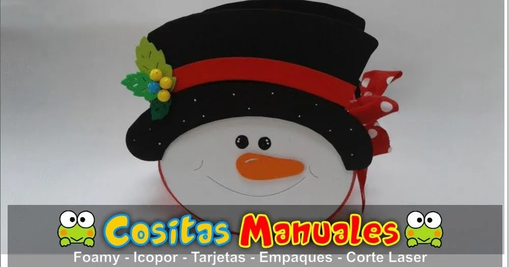 Bolsas de Navidad en Foamy molde Muñeco de Nieve - Lili Daza Diseño Bolsas de Navidad en Foamy molde Muñeco de Nieve - Lili Daza Diseño