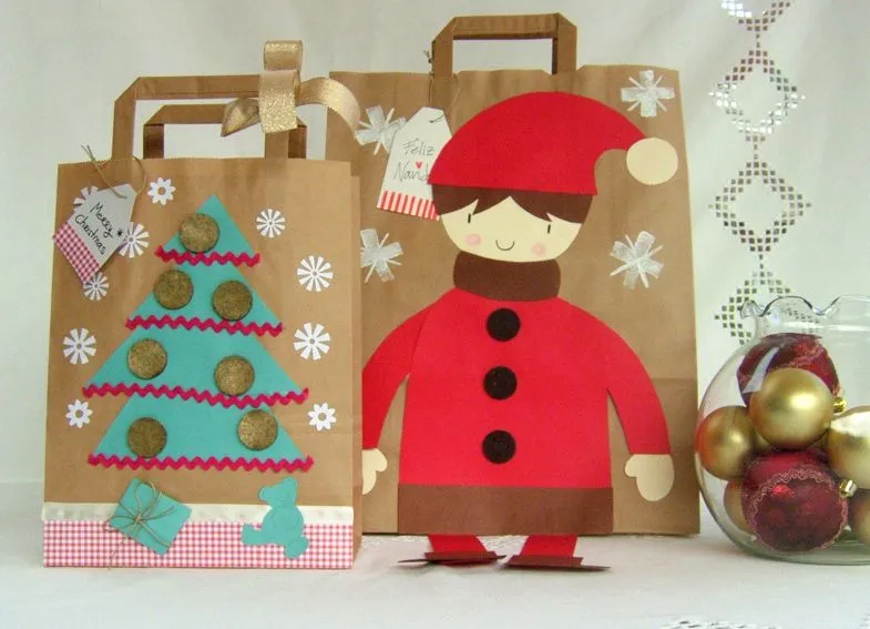 decoración bolsas de Navidad |