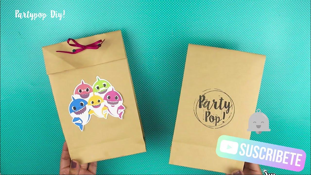Como hacer bolsas de papel KRAFT - paso a paso |Partypop DIY