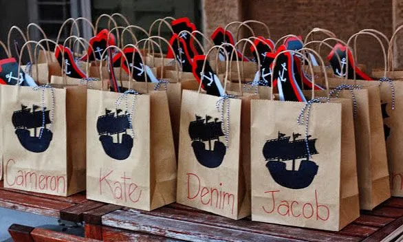 Bolsas de recuerdo para fiestas de piratas. | Ideas y material ...