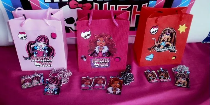 bolsas regalo cumpleaños monster high | fiestas infantiles ...