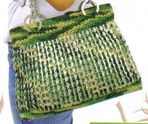 Bolsas tejidas en fichas - Imagui