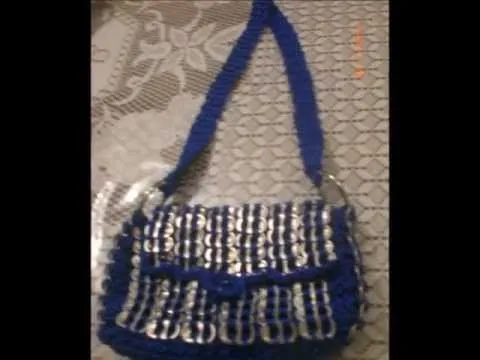 BOLSAS TEJIDAS CON FICHAS DE ALUMINIO - YouTube