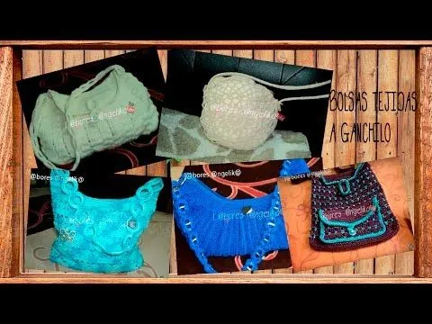 BOLSAS TEJIDAS A GANCHILLO - YouTube