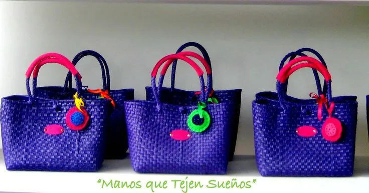 BOLSAS TEJIDAS EN PLÁSTICO 100% mexicanas Elaboradas por mujeres ...