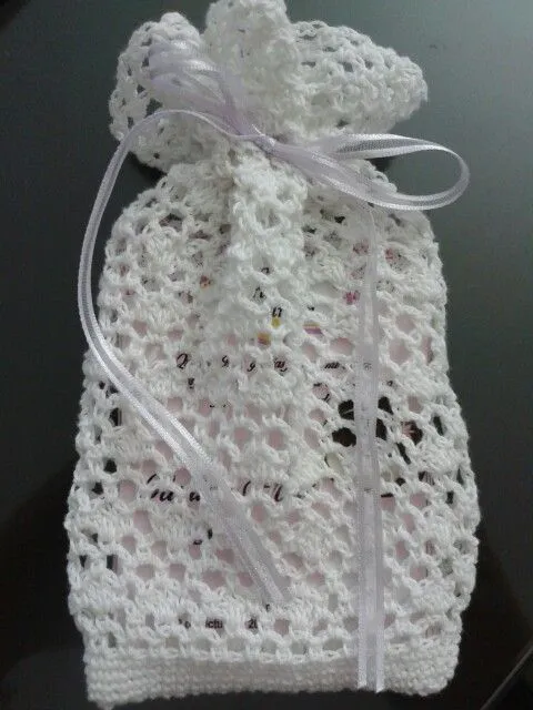 Bolsita para estampitas Primera Comunión Pau | Crochet | Pinterest