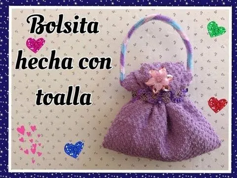 BOLSITA HECHA CON UNA TOALLITA FACIAL .- HANDBAG MADE WITH ...