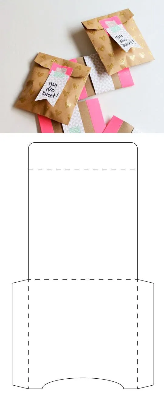 Bolsita de papel para galletas | Diy gift box template, Diy gift box, Paper box diy Bolsita de papel para galletas | Diy gift box template, Diy gift box, Paper box diy