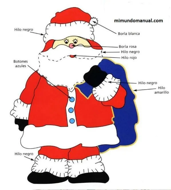 Bolsitas de fieltro navideño para dulces | Mimundomanual Bolsitas de fieltro navideño para dulces | Mimundomanual