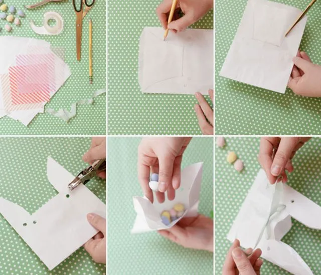 Bolsitas para tu fiesta de Pascua - Manualidades de papel y cartón ...