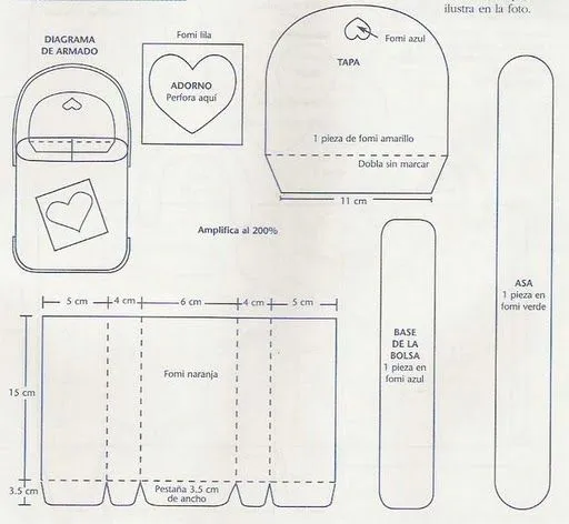 Bolsos foami patrones - Imagui