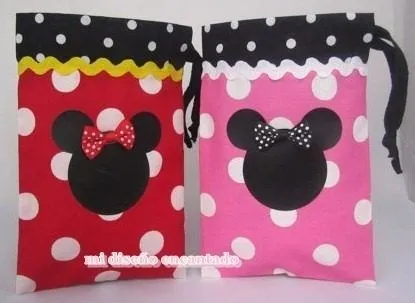 bolsitas golosineras de tela minnie lunares | Minnie party ... bolsitas golosineras de tela minnie lunares | Minnie party ...