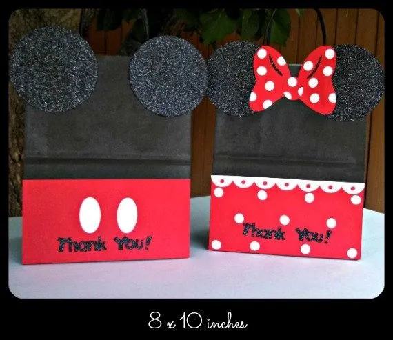 Mickey Mouse Minnie Mouse Goody Bags Candy by LilysPaperParty Mickey Mouse Minnie Mouse Goody Bags Candy by LilysPaperParty