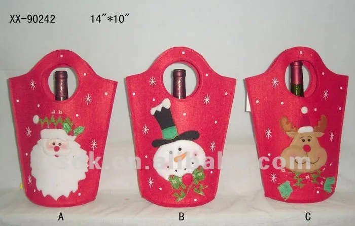 Bolsitas de fieltro de navidad - Imagui