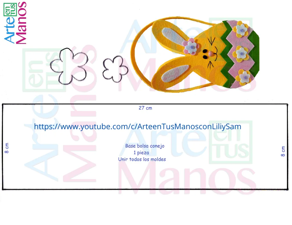 Bolsitos Conejos Dulceros en Fieltro, Fácil con Arte en Tus Manos - Arte en  Tus Manos con Lili y Sam