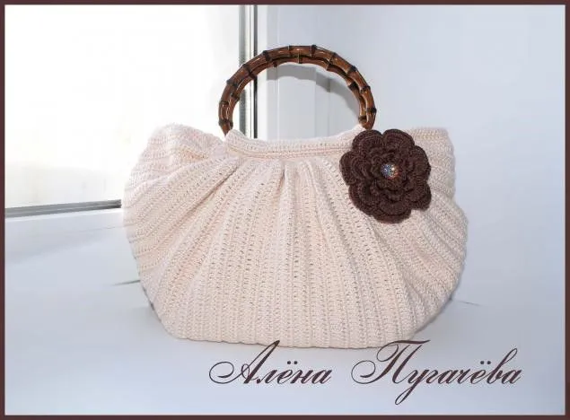 Bolso de asas, tejido a crochet | PatronesMil