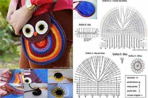Bolso buho | Accesorios Bolsos Crochet Ideas y Patrones | Pinterest