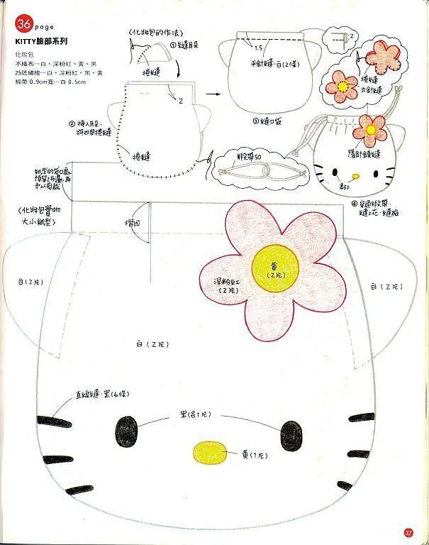 bolso fieltro de hello kitty | Aprender manualidades es facilisimo ... bolso fieltro de hello kitty | Aprender manualidades es facilisimo ...