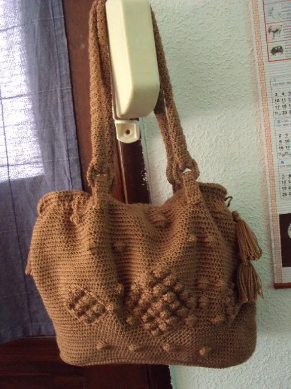 bolso a ganchillo punto fantasía | Aprender manualidades es ... bolso a ganchillo punto fantasía | Aprender manualidades es ...