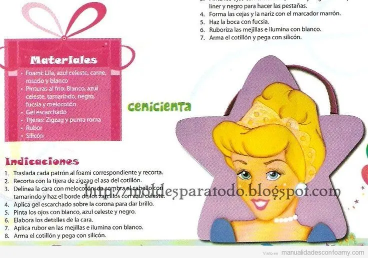 Bolso de goma eva para niñas con Cenicienta | CARTERITAS EN FOAMI ... Bolso de goma eva para niñas con Cenicienta | CARTERITAS EN FOAMI ...