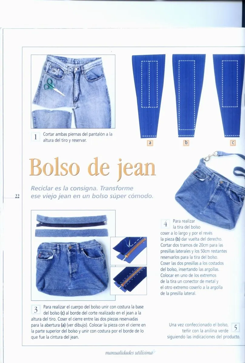 Bolso de Jean en Manualidades sobre Confecciones / Crochet / Tejidos Bolso de Jean en Manualidades sobre Confecciones / Crochet / Tejidos