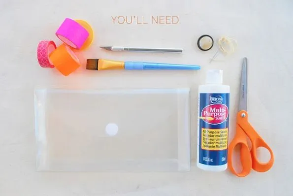 Bolso de mano decorado con cinta washi - Guía de MANUALIDADES Bolso de mano decorado con cinta washi - Guía de MANUALIDADES