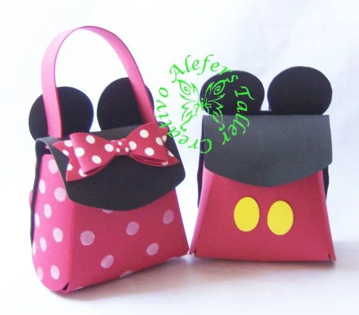 Bolso y morral de Minnie & Mickey mouse en foami...=) | Cotillones ...