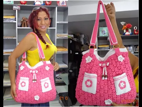 BOLSO MULTIUSO GRANDE Y ESPACIOSA TEJIDA PASO A PASO - YouTube BOLSO MULTIUSO GRANDE Y ESPACIOSA TEJIDA PASO A PASO - YouTube