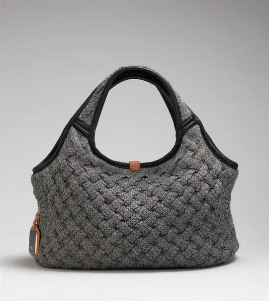 Bolso tejido con dos agujas - Con patrones | Crochet y Dos agujas