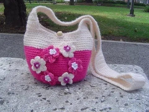 Como hacer Bolso tejido a crochet paso a paso parte 1/2 - YouTube