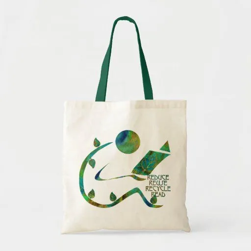 Bolso verde del lector 4R Bolsa Tela Barata | Zazzle