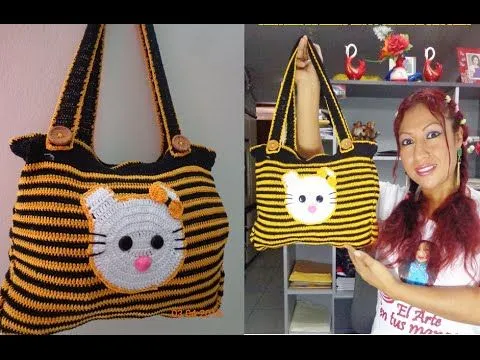 COMO HACER BOLSO Y/O CARTERA DE HELLO KITTY A CROCHET PASO A PASO ... COMO HACER BOLSO Y/O CARTERA DE HELLO KITTY A CROCHET PASO A PASO ...