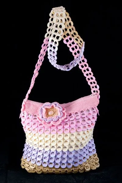 Bolsos hechos con anillas de latas - Anillas de latas Bolsos hechos con anillas de latas - Anillas de latas